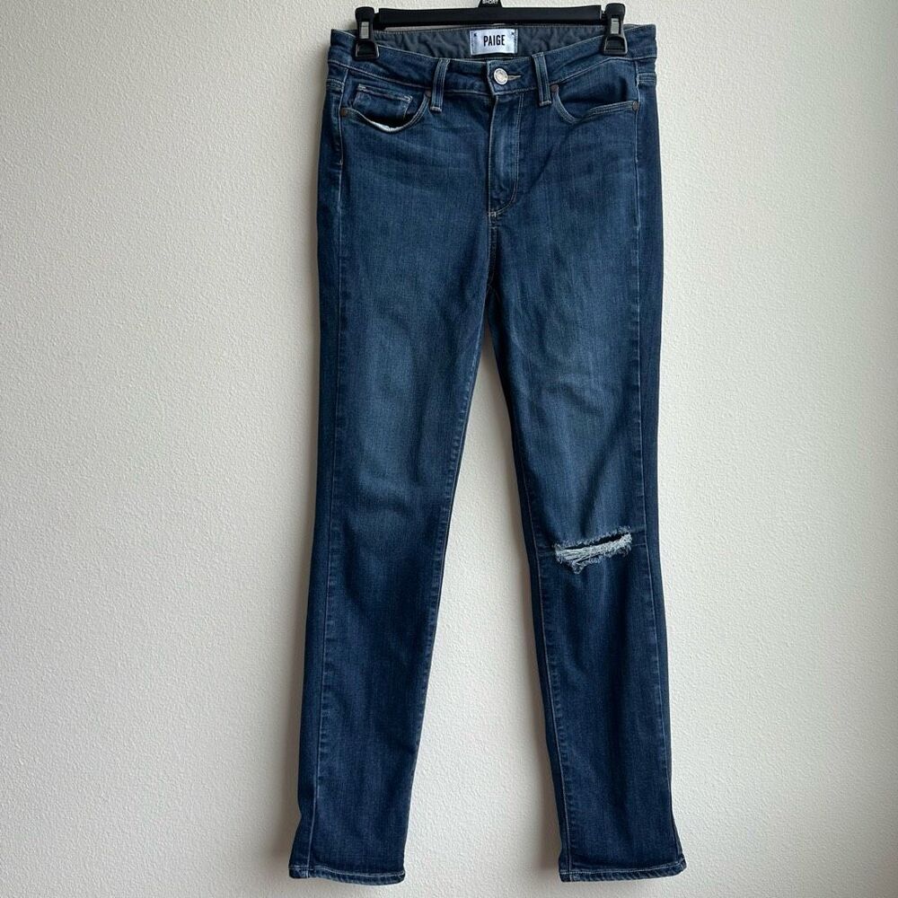 $5/$25 Paige Huxton Crop Rollup Dark Wash High Rise Skinny Size 27 ankle length